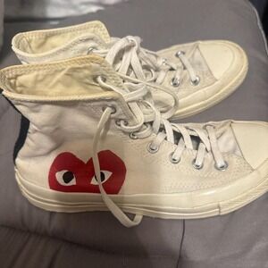 Cream and red converse play